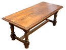 Rustic Wood Coffee Table With Turned Legs