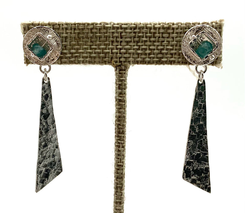 Artisan Sterling & Aquamarine Dangle Earrings