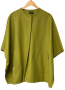 INCALPACA Green Alpaca Cape Coat