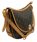 LOUIS VUITTON Monogram Canvas Leather Trim Turnlock Flap Shoulder Bag