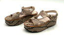 VICTORIA BECKHAM Nuetral Taupe  Python Platform Sandals 8