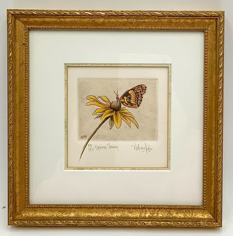 Framed "Spring Fancy" Etching