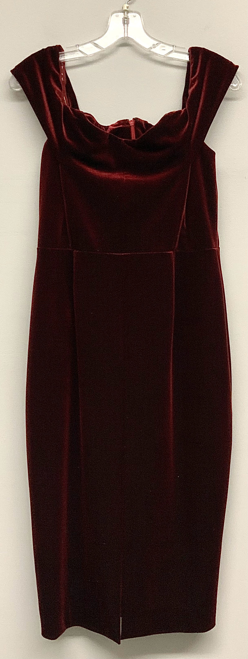 NICHOLAS Red Velvet Off Shoulder Cocktail Dress