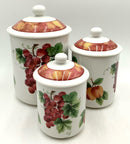 Set/3 Doulton Everyday Vintage Grape Canister Set