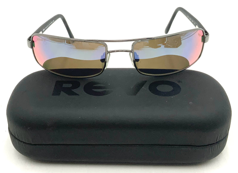 REVO Blue Purple Polarized Lens Stealth Mirror Sunglasses