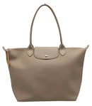 LONGCHAMP Cool Beige Leather Le Pliage City L Tote Bag