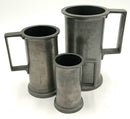 Set/3 Antique French Pewter Measuring Mugs