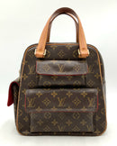 LOUIS VUITTON Vintage Monogram Canvas Leather Trim Excentricite Handbag