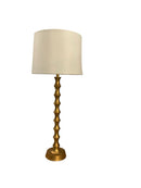 Contemporary Brushed Gold Column Lamp