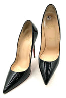 CHRISTIAN LOUBOUTIN Black Patent so Kate 120 Pumps 40B