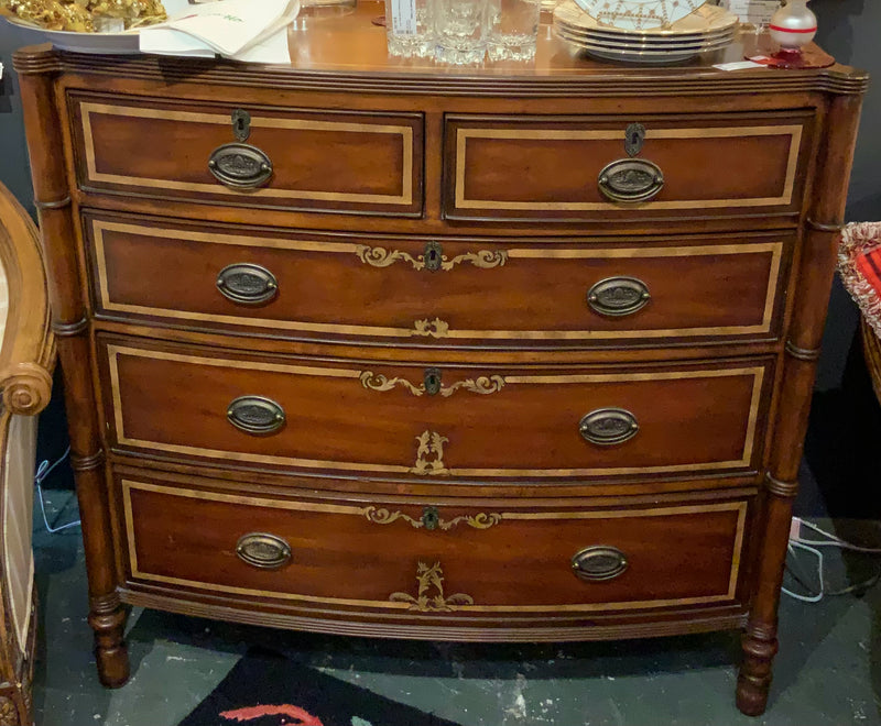 Five Drawer Bow Front Chest