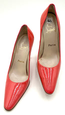 CHRISTIAN LOUBOUTIN Hot Pink Patent Leather Wherever Pumps 36.5 AS IS