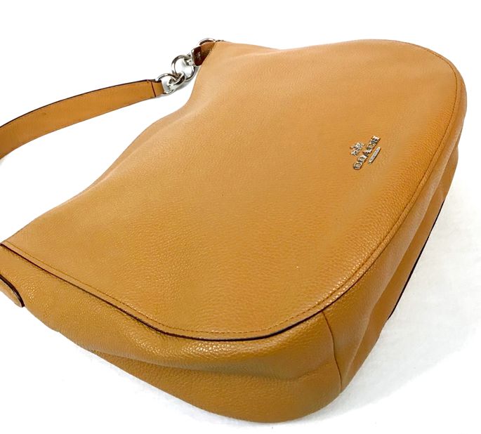 COACH Butterscotch Pebbled Leather Chelsea Hobo Bag NO STRAP