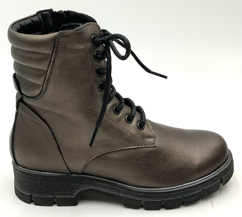 BUENO Steel Metallic Lea "Rage" Combat Style Boot 36