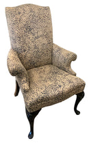Pair of Animal Print Upholstered Arm Chairs