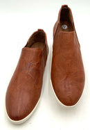 FRYE Cognac Leather Melanie Chelsea Slip On Sneakers 11