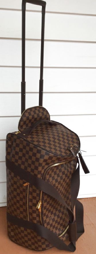 LOUIS VUITTON Damier Ebene Eole 55 Rolling Duffle Bag