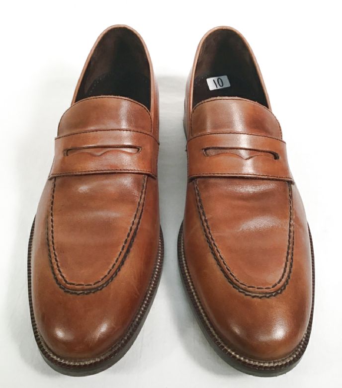 COLE HAAN British Tan Leather Penny Loafers 10