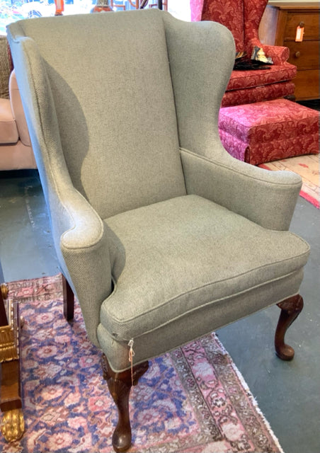 Vintage Queen Anne Upholstered Armchair