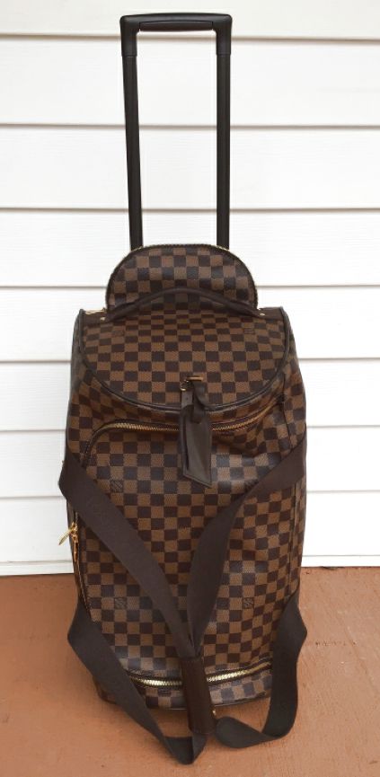 LOUIS VUITTON Damier Ebene Eole 55 Rolling Duffle Bag