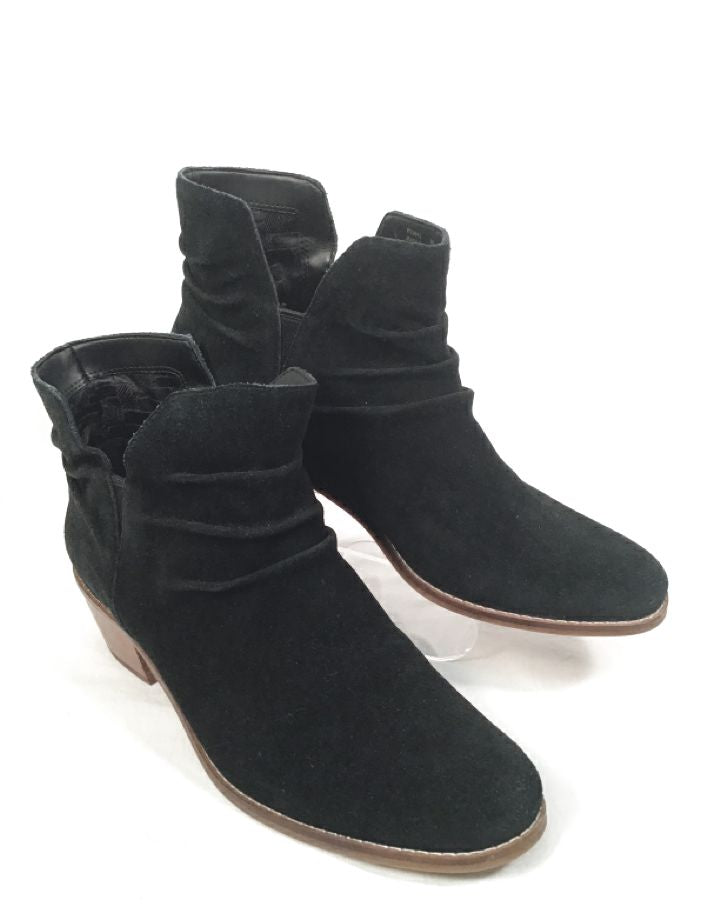 COLE HAAN Black Suede Alayna Slouch Booties 8