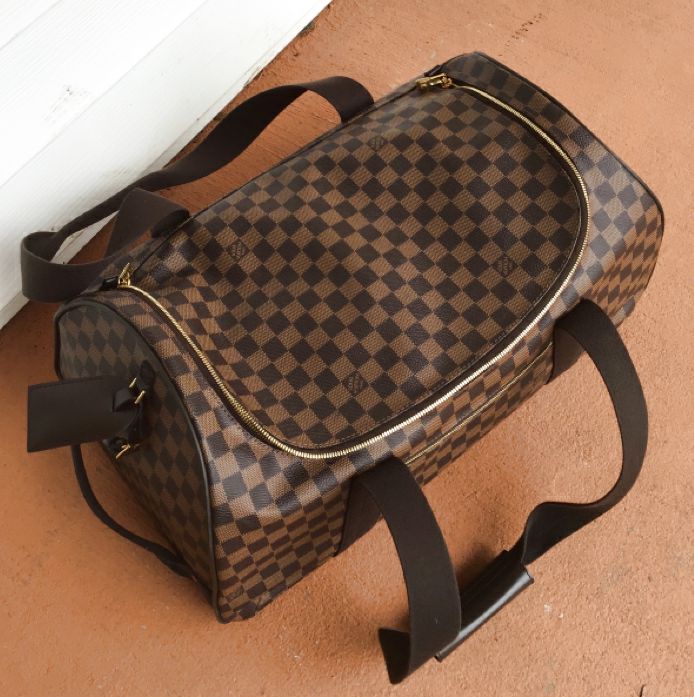 LOUIS VUITTON Damier Ebene Eole 55 Rolling Duffle Bag